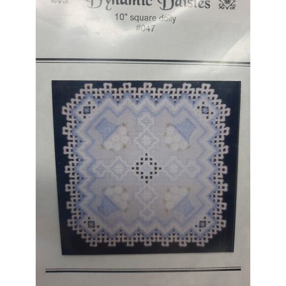 Vintage Designs By Rose Marie Dynamic Daisies Hardanger Doily Pattern 10 Inch - Picture 2 of 5